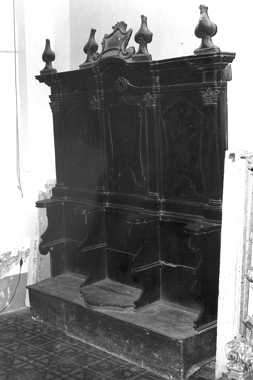 stallo del celebrante, opera isolata - bottega calabrese (sec. XIX)