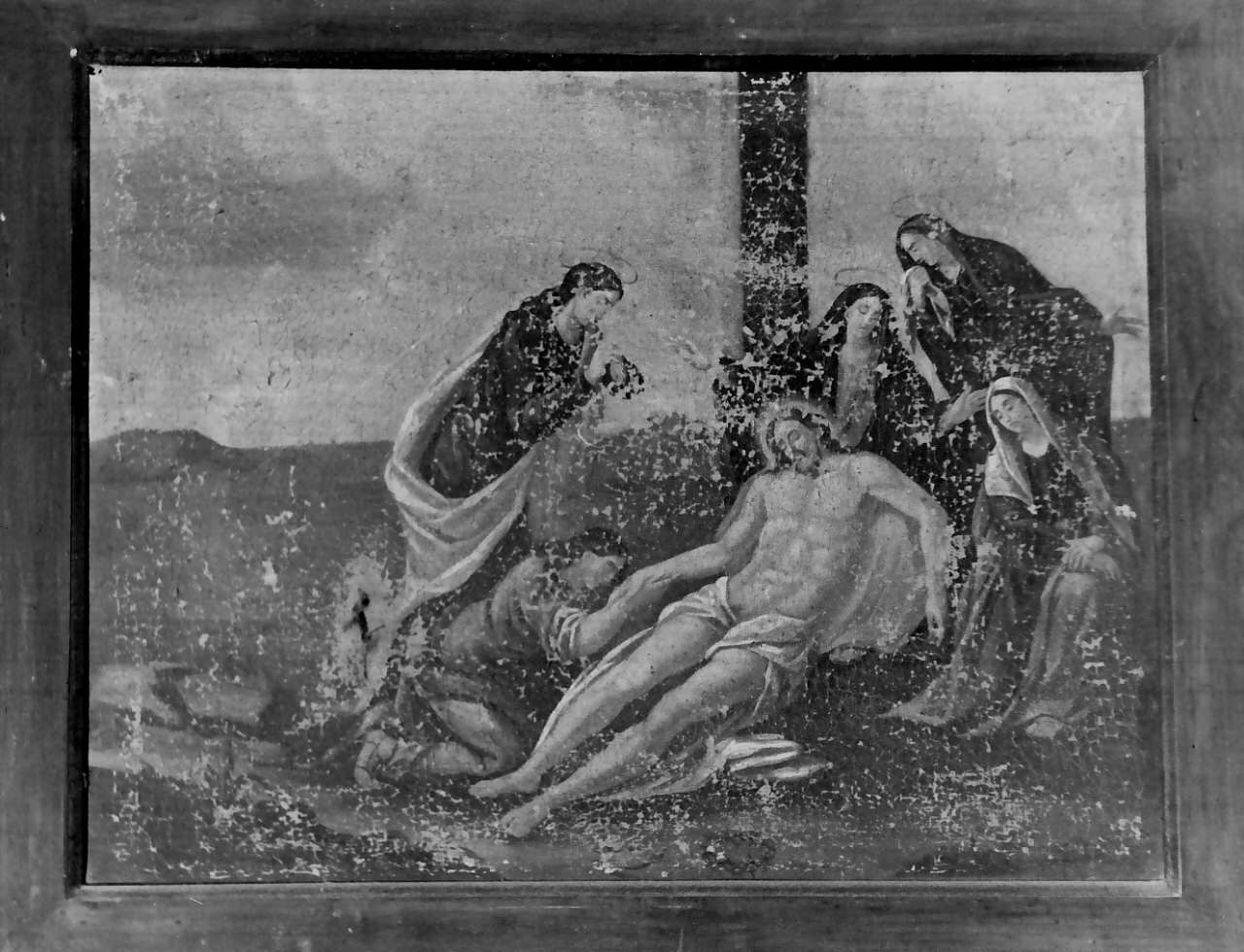 stazione XIII: Gesù deposto dalla croce (dipinto, elemento d'insieme) - ambito calabrese (prima metà sec. XIX)