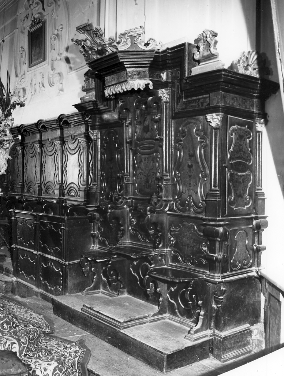 stallo del celebrante, opera isolata di Fusco Gaetano (sec. XVIII)