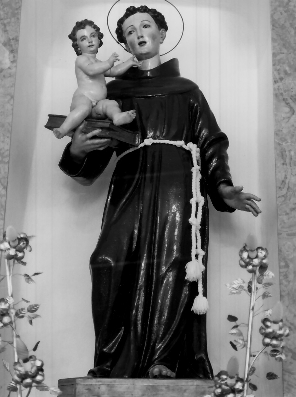 Sant'Antonio da Padova (statua, opera isolata) - bottega Italia meridionale (fine/inizio secc. XVIII/ XIX)