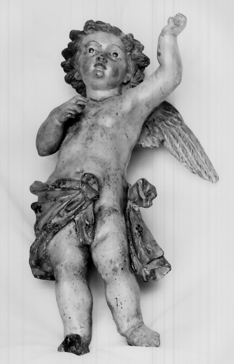 angelo (scultura, elemento d'insieme) - bottega calabrese (sec. XIX)