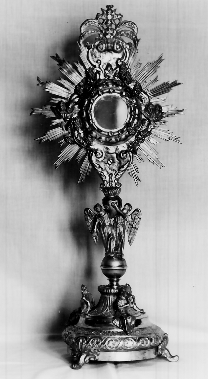 ostensorio - a raggiera, opera isolata - bottega Italia meridionale (sec. XIX)