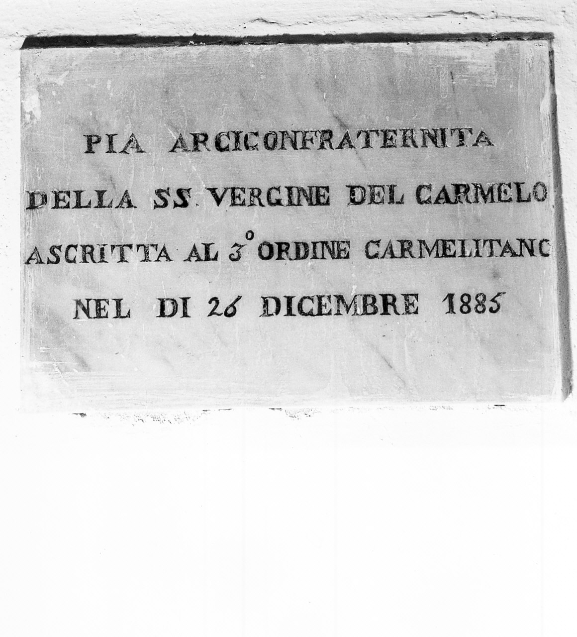 targa commemorativa, opera isolata - bottega calabrese (sec. XIX)