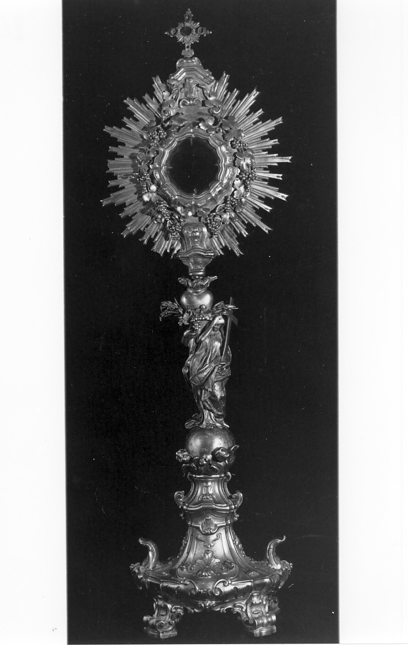 ostensorio - a raggiera, opera isolata - bottega Italia meridionale (sec. XVIII)