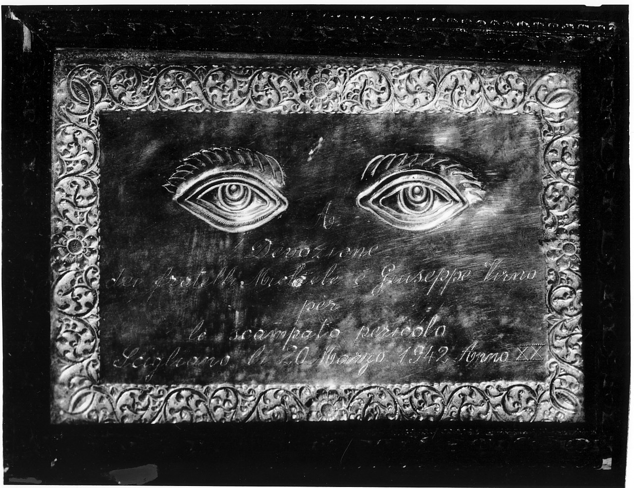 ex voto, opera isolata - bottega Italia meridionale (sec. XX)