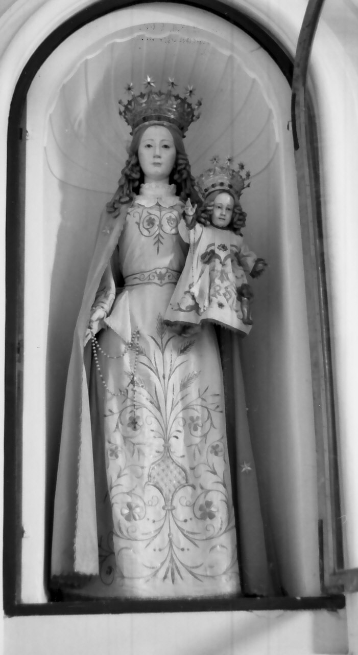 Madonna del Rosario (manichino, opera isolata) - bottega Italia meridionale (ultimo quarto, primo quarto sec. XVIII, sec. XIX)