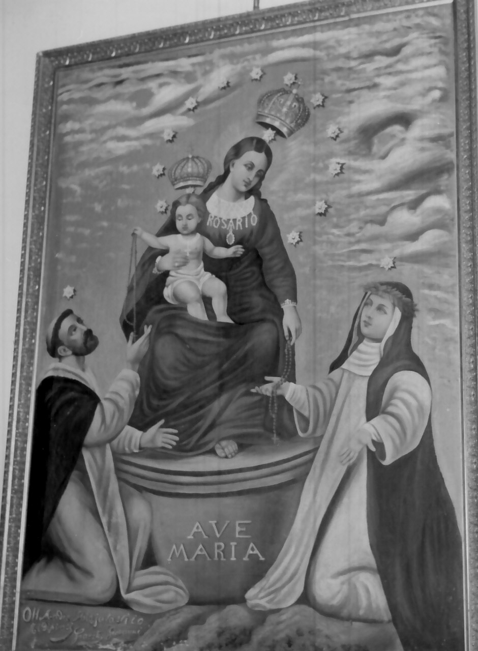 Madonna del Rosario (dipinto, opera isolata) di Granata Giovanni (primo quarto sec. XX)