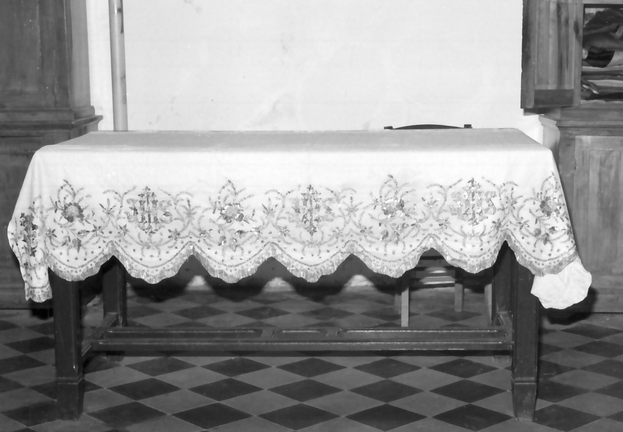 tovaglia d'altare, opera isolata - bottega calabrese (seconda metà sec. XIX)