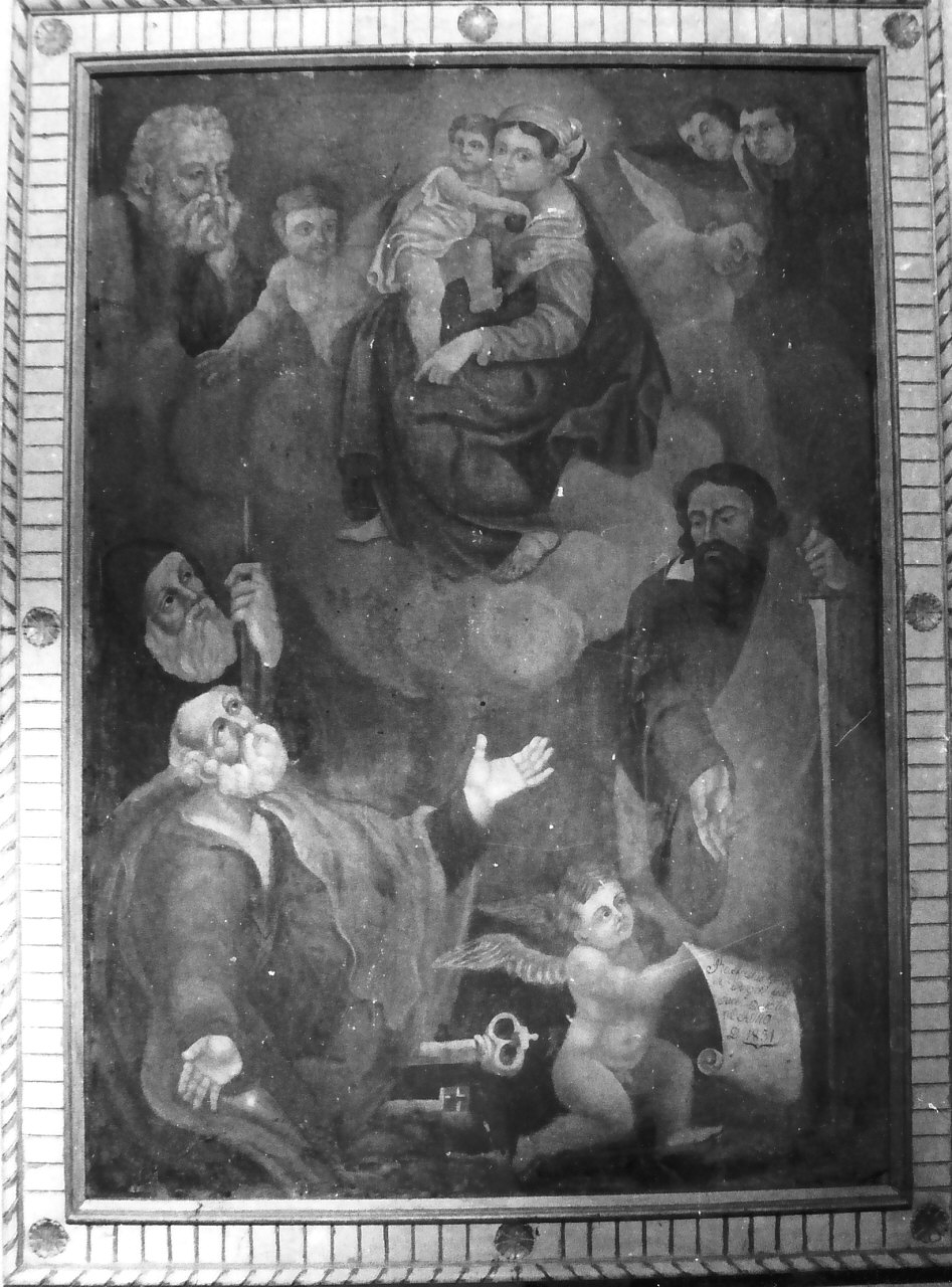 Madonna delle Grazie, Madonna con Bambino e Santi (dipinto, opera isolata) - ambito Italia meridionale (sec. XIX)