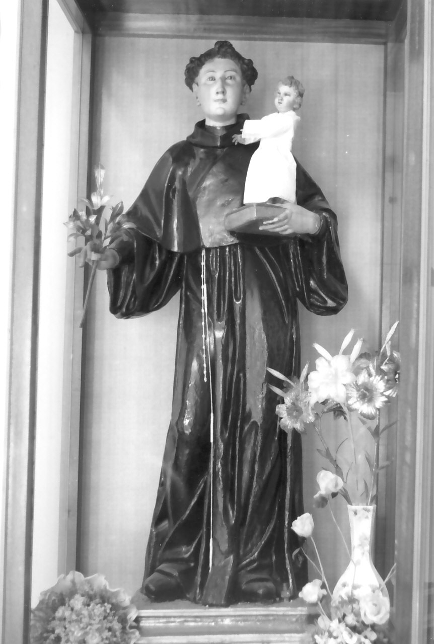 Sant'Antonio da Padova con il bambino (statua, opera isolata) - bottega Italia meridionale (prima metà sec. XIX)
