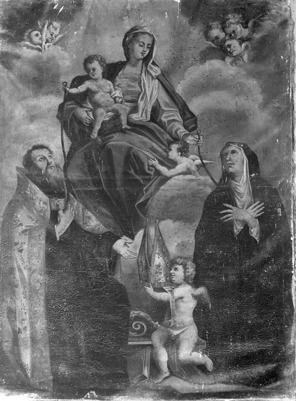 Madonna della cintola e santi (dipinto, opera isolata) - ambito napoletano (sec. XVIII)
