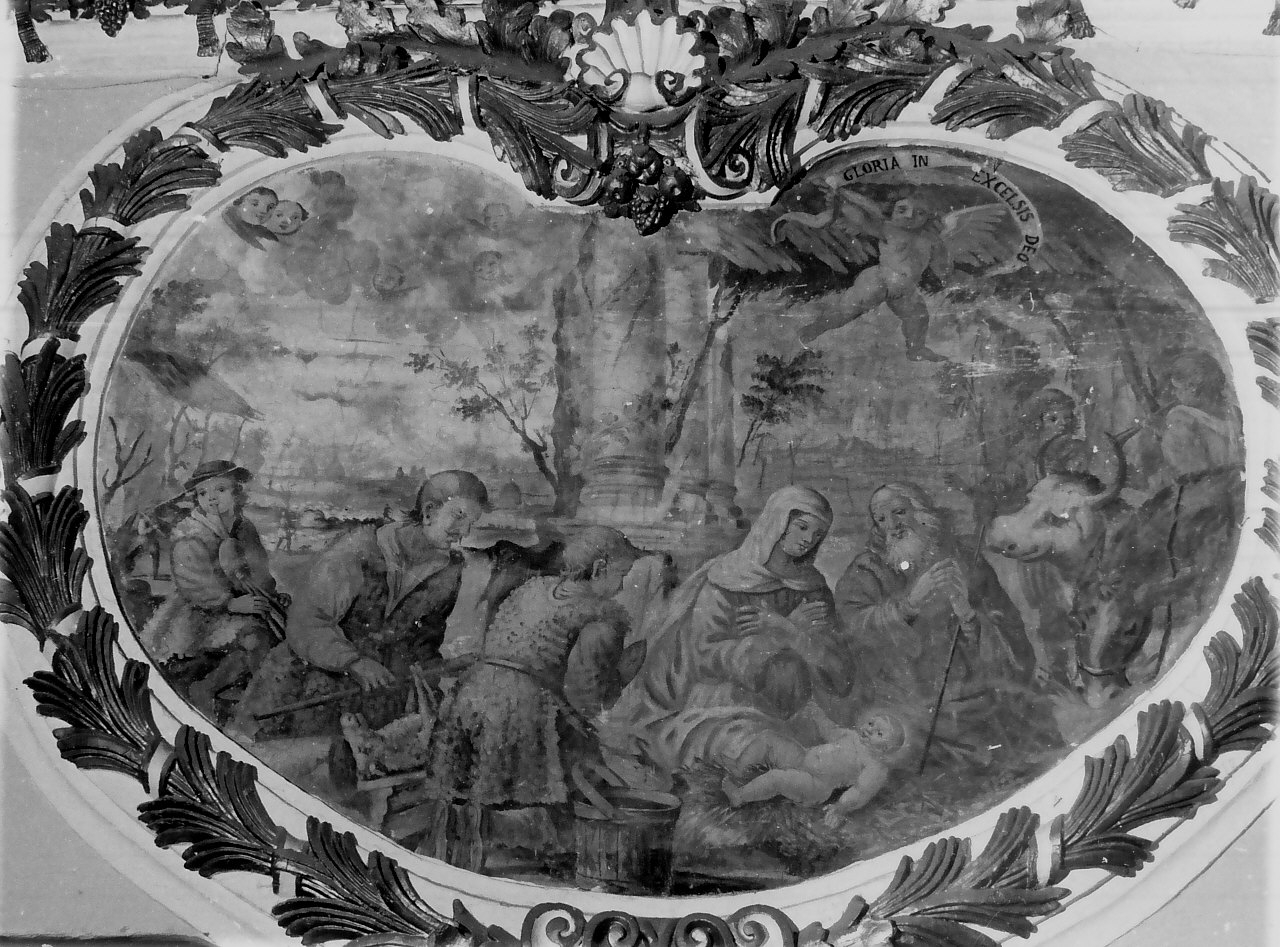 natività di Gesù (dipinto, opera isolata) - ambito Italia meridionale (metà sec. XVIII)