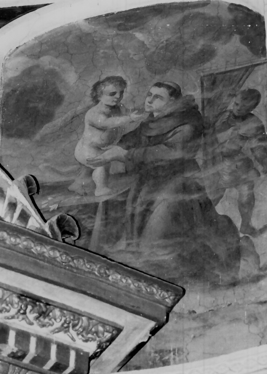 Sant'Antonio da Padova con il bambino (dipinto, elemento d'insieme) - ambito Italia meridionale (metà sec. XVIII)
