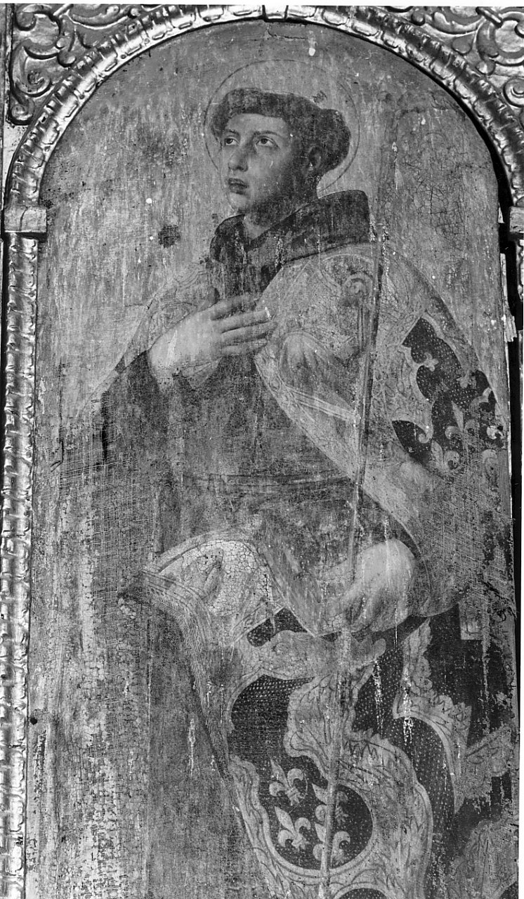 Santo vescovo (dipinto, elemento d'insieme) - ambito Italia meridionale (inizio sec. XVII)