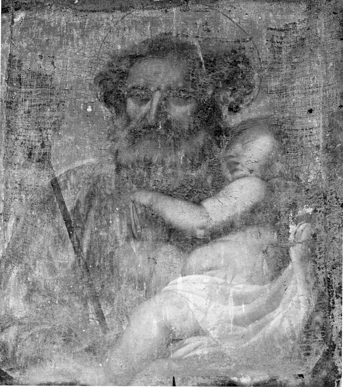 San Giuseppe e Gesù Bambino (dipinto, elemento d'insieme) - ambito Italia meridionale (inizio sec. XVII)
