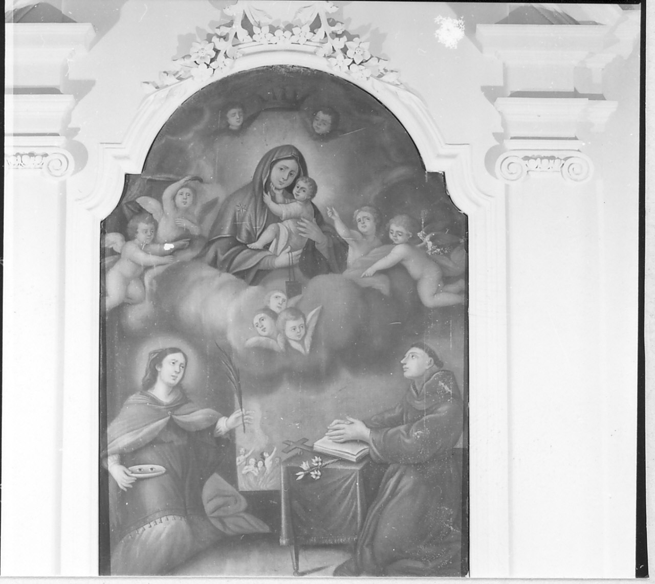 Madonna del Carmelo e santi (dipinto, opera isolata) - ambito calabrese (sec. XVII)
