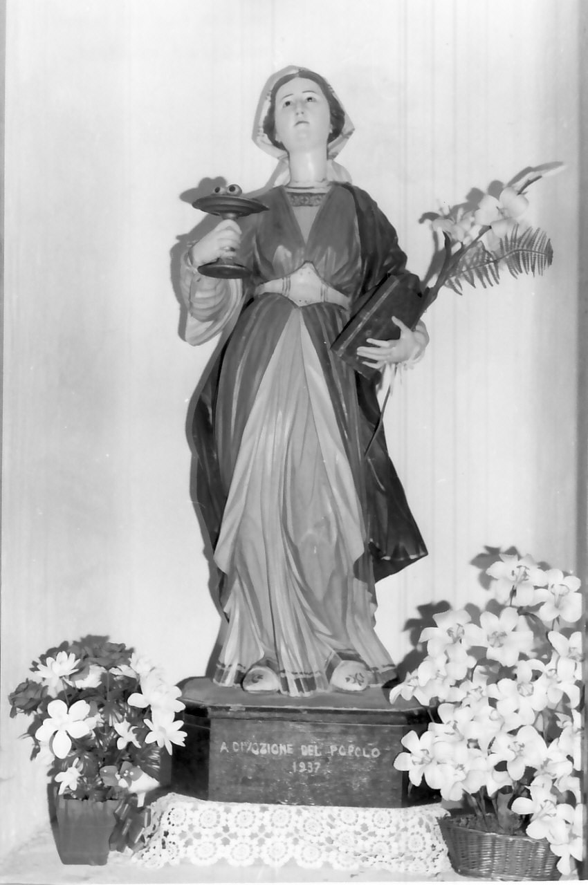 Santa Lucia (scultura, opera isolata) - bottega Italia meridionale (sec. XIX)