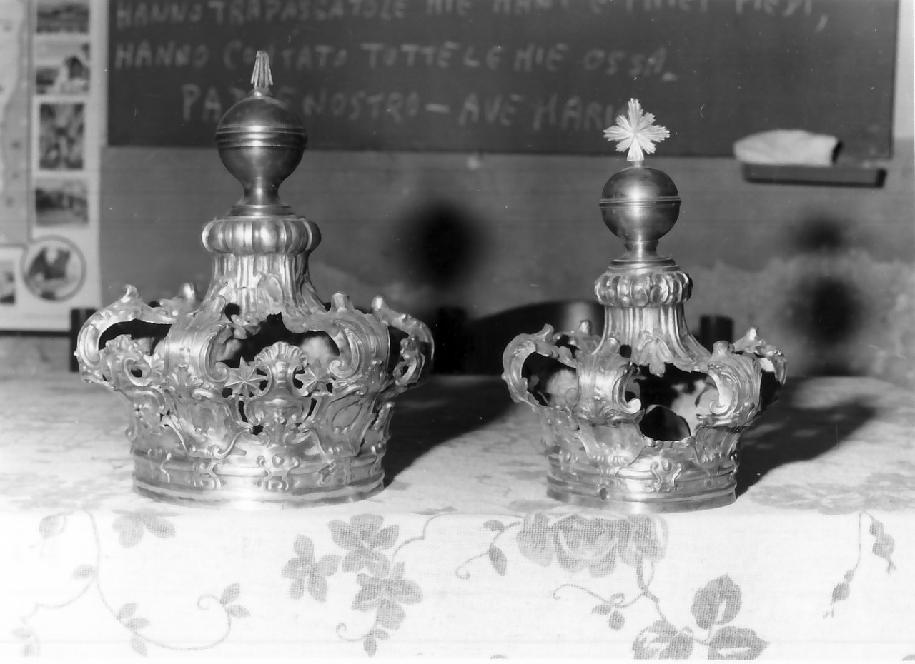 corona da statua, serie - bottega napoletana (fine/inizio secc. XVIII/ XIX)