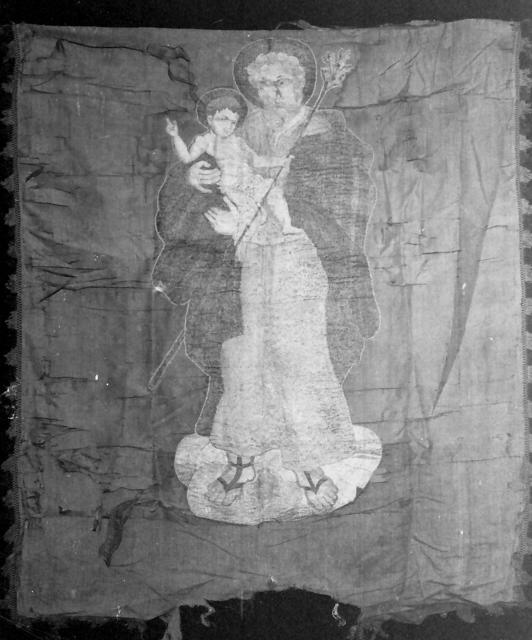 San Giuseppe e Gesù Bambino (stendardo) - ambito calabrese (prima metà sec. XX)