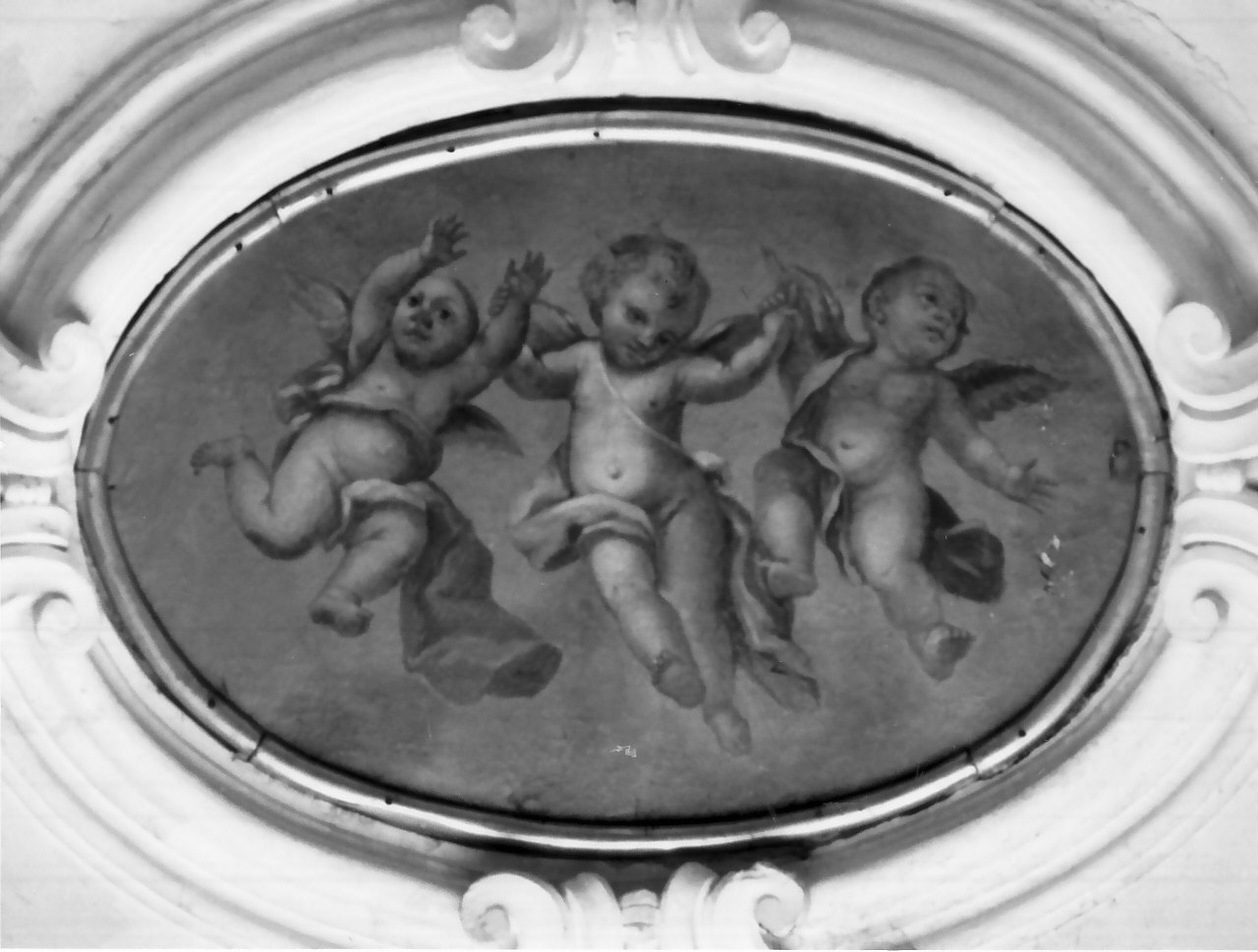 putti alati (dipinto) di Grimaldi Giuseppe (attribuito) (sec. XVIII)