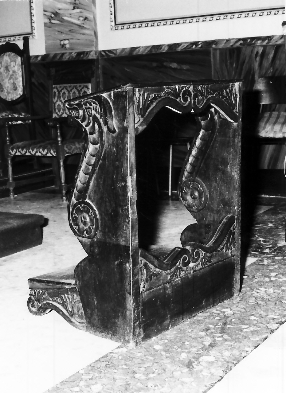 inginocchiatoio, opera isolata - bottega calabrese (sec. XIX)