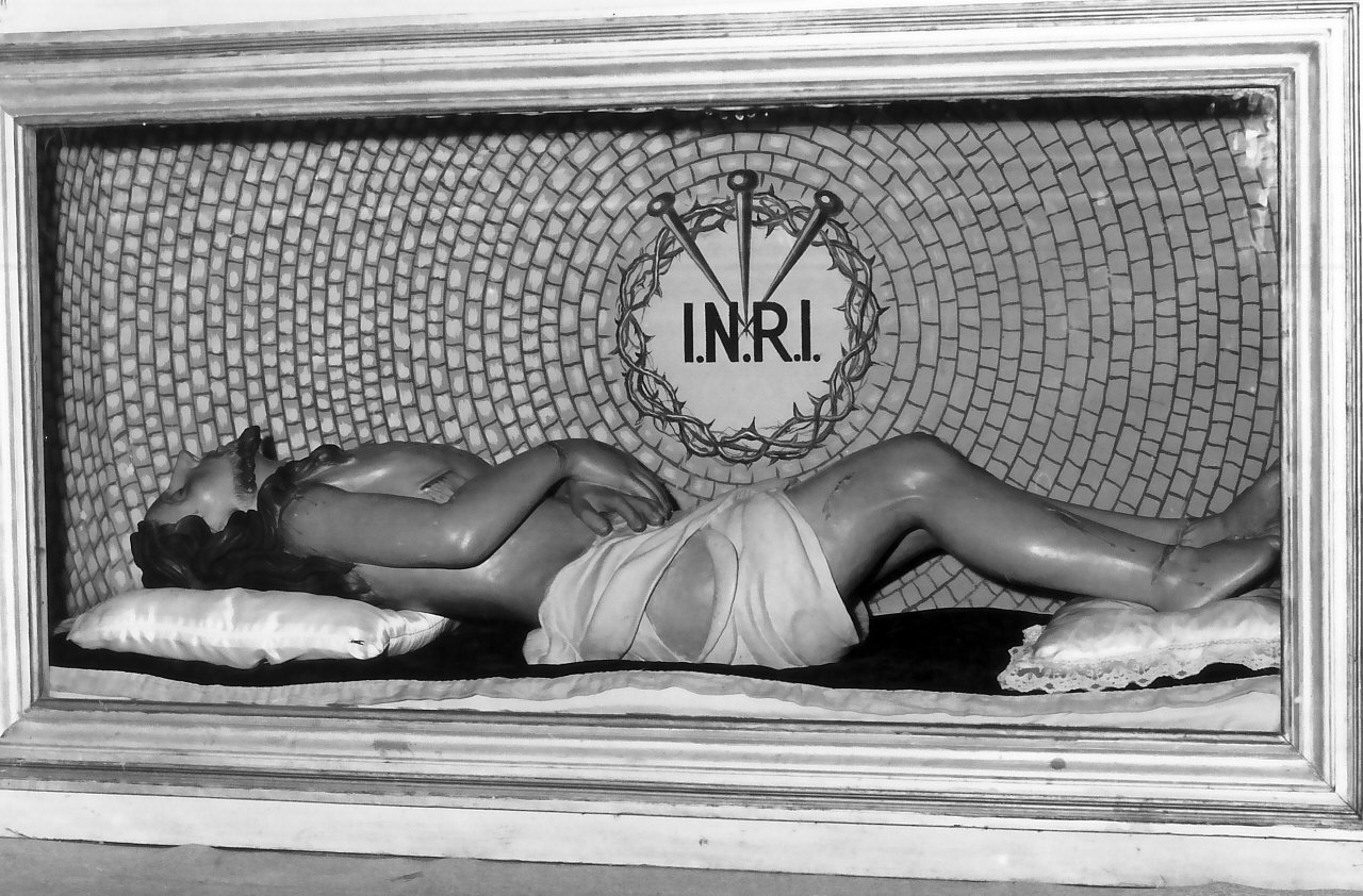 Cristo morto (statua, opera isolata) - bottega Italia meridionale (fine/inizio secc. XVIII/ XIX)