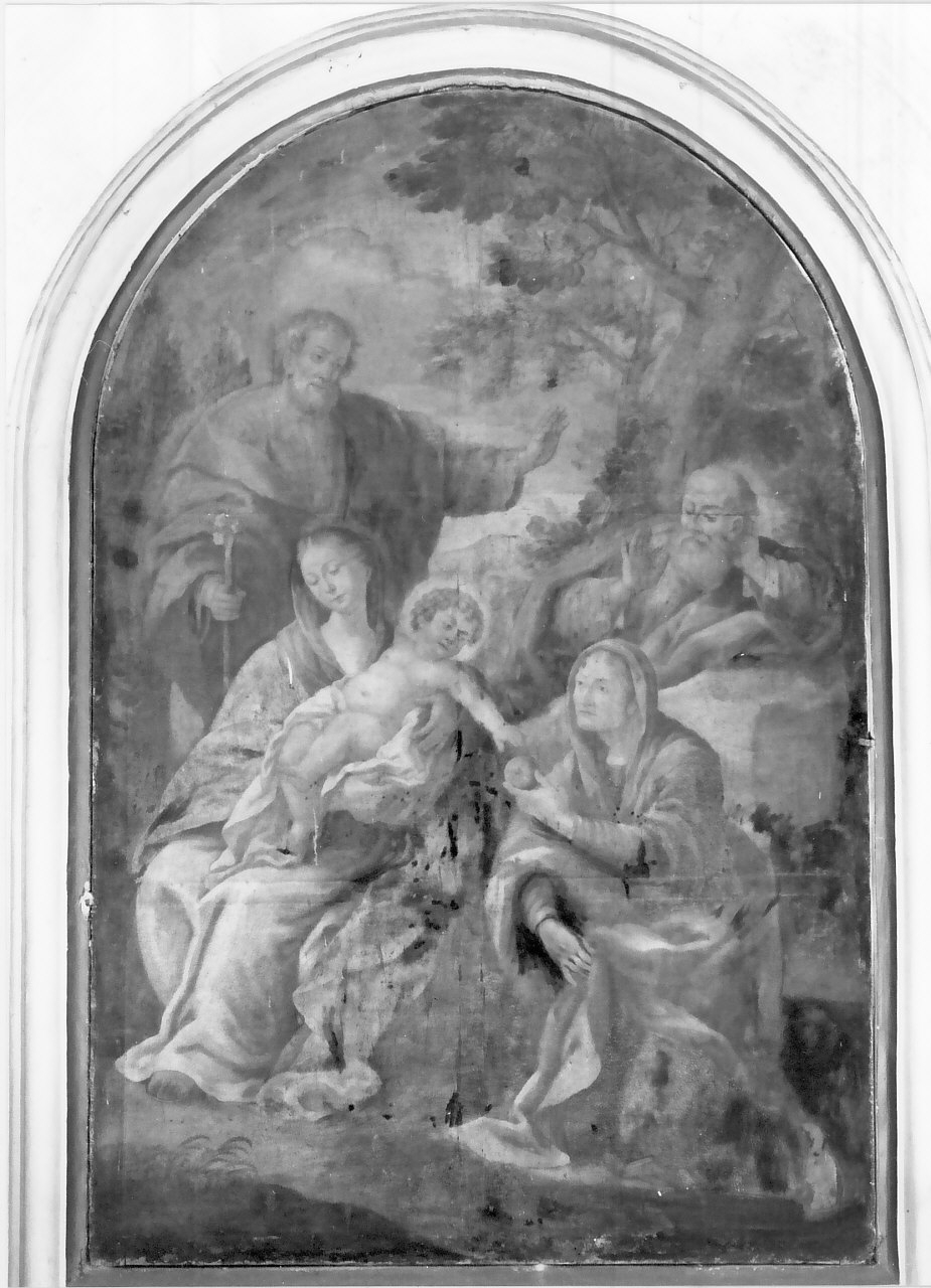 Sacra Famiglia con Sant'Anna e San Gioacchino (dipinto) - ambito Italia meridionale (sec. XVIII)
