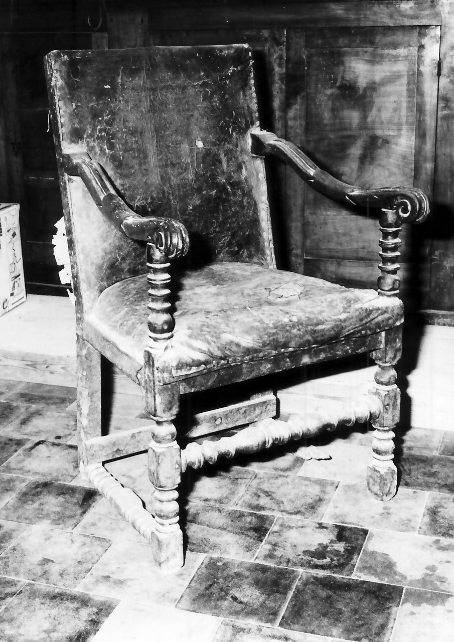 poltrona, opera isolata - bottega calabrese (sec. XIX)