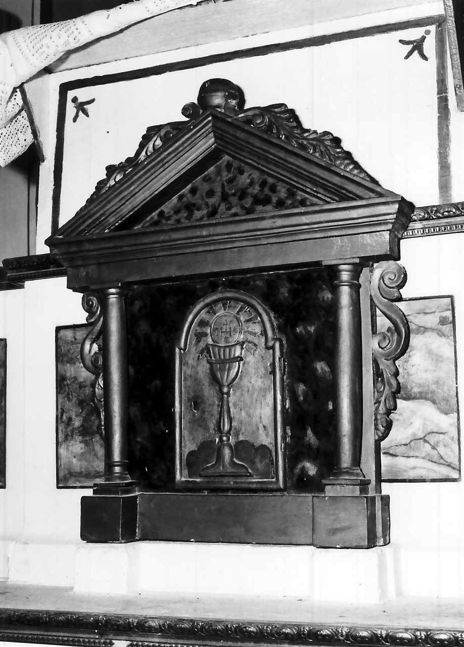 tabernacolo - a frontale architettonico, opera isolata - bottega calabrese (sec. XIX)