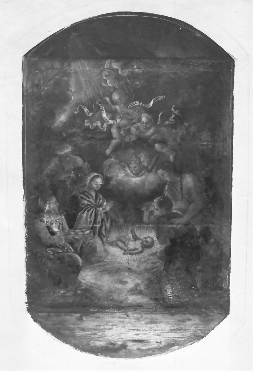 natività di Gesù (dipinto, opera isolata) - ambito Italia meridionale (fine/inizio secc. XVIII/ XIX)