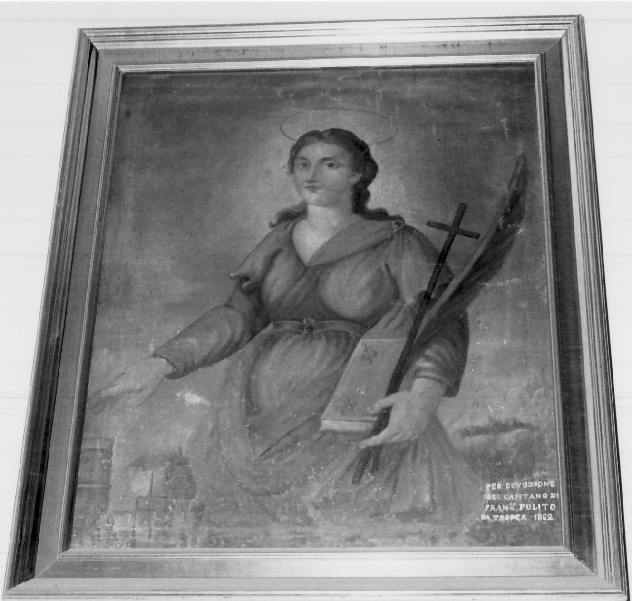 Santa Barbara (dipinto, opera isolata) - ambito calabrese (sec. XIX)