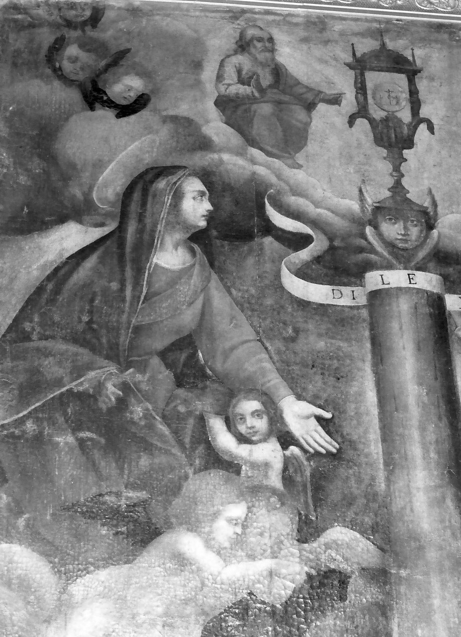 San Michele Arcangelo conduce un'anima in Cielo (dipinto, opera isolata) di Farina Didacus (sec. XVII)