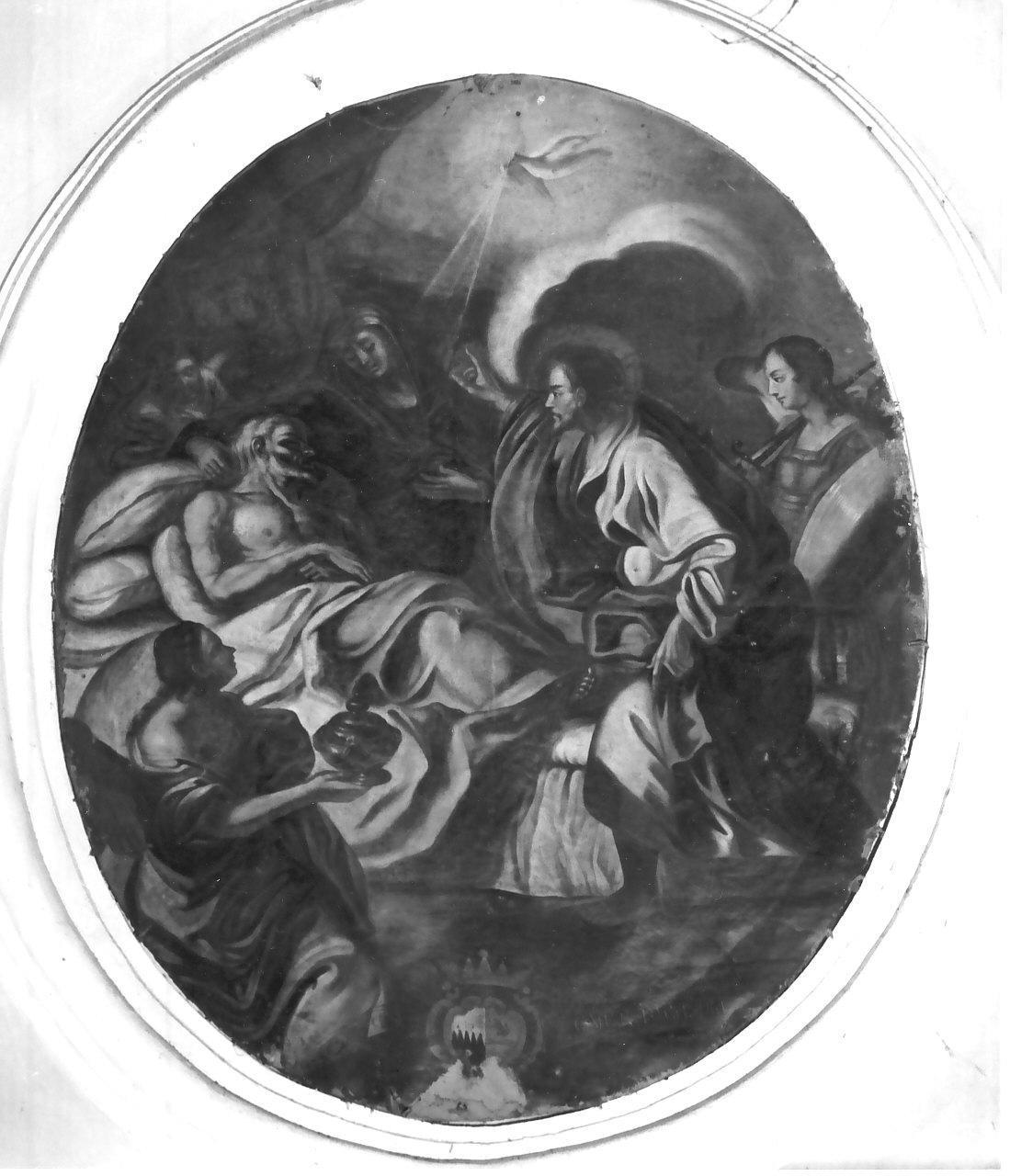 morte di San Giuseppe (dipinto, opera isolata) di Bagnati Gaetano (sec. XVIII)