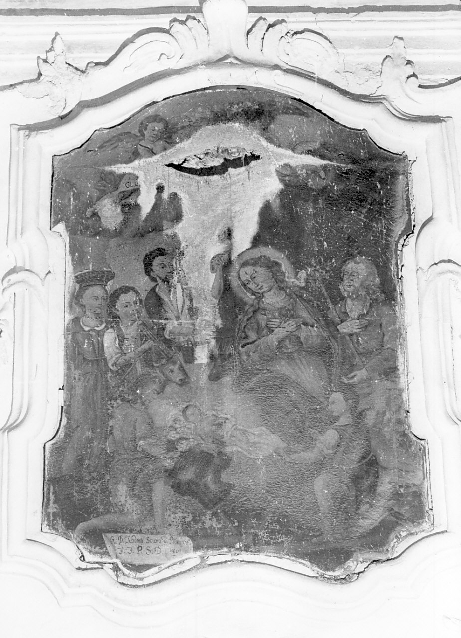 natività di Gesù (dipinto, opera isolata) - ambito Italia meridionale (sec. XIX)