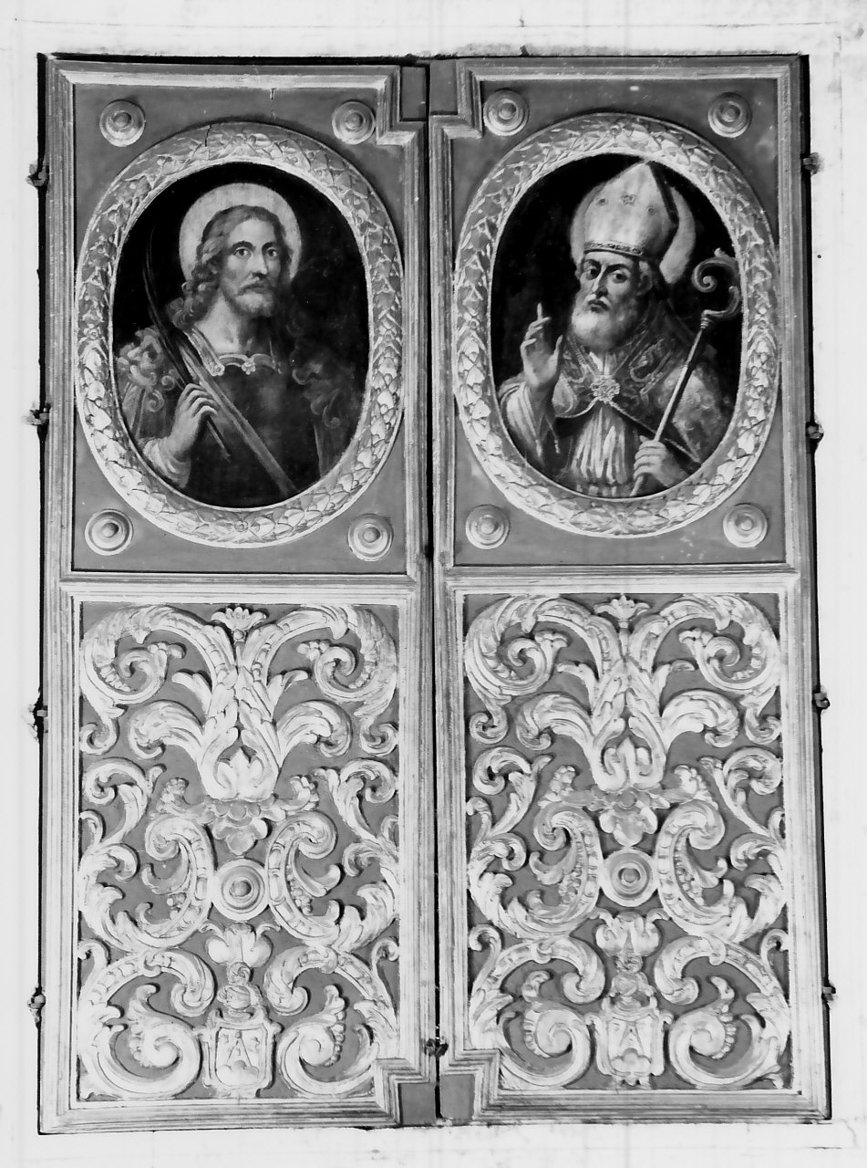 armadio - a muro, elemento d'insieme - bottega calabrese (sec. XVIII)