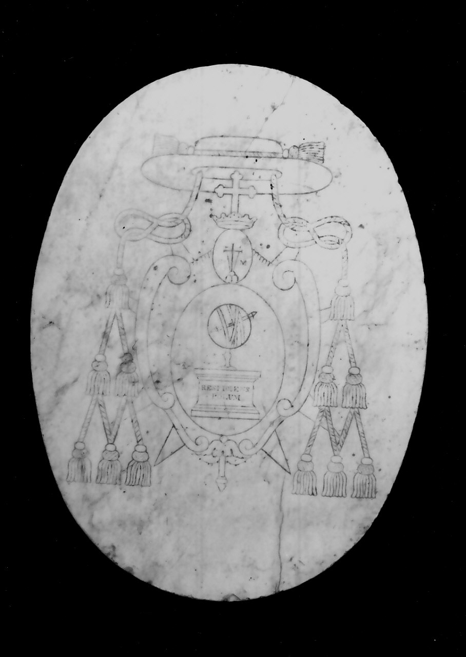 stemma vescovile (decorazione plastica, opera isolata) - bottega Italia meridionale (prima metà sec. XIX)