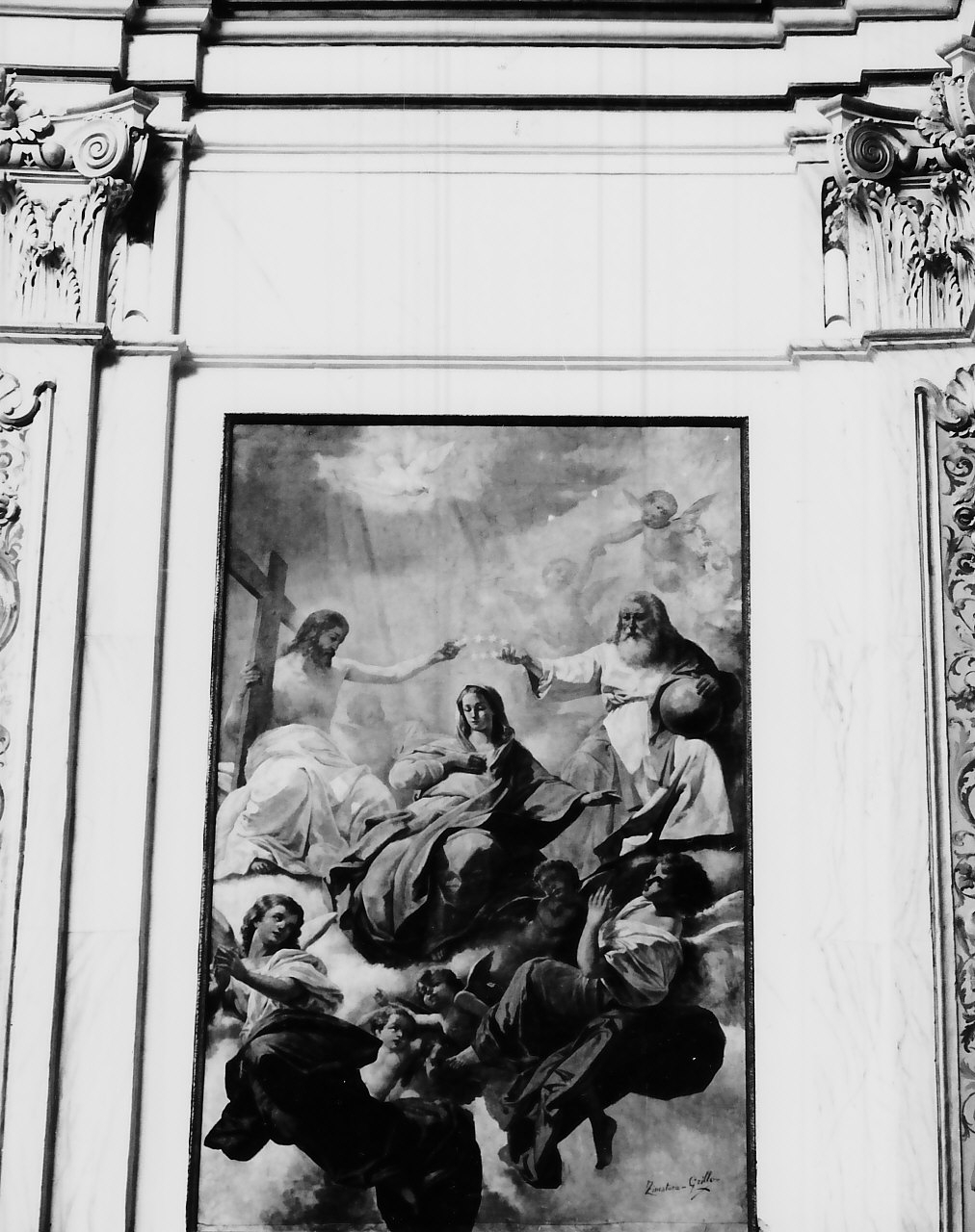 Madonna Assunta (dipinto, opera isolata) di Zimatore Carmelo, Grillo Diego Antonio (sec. XX)