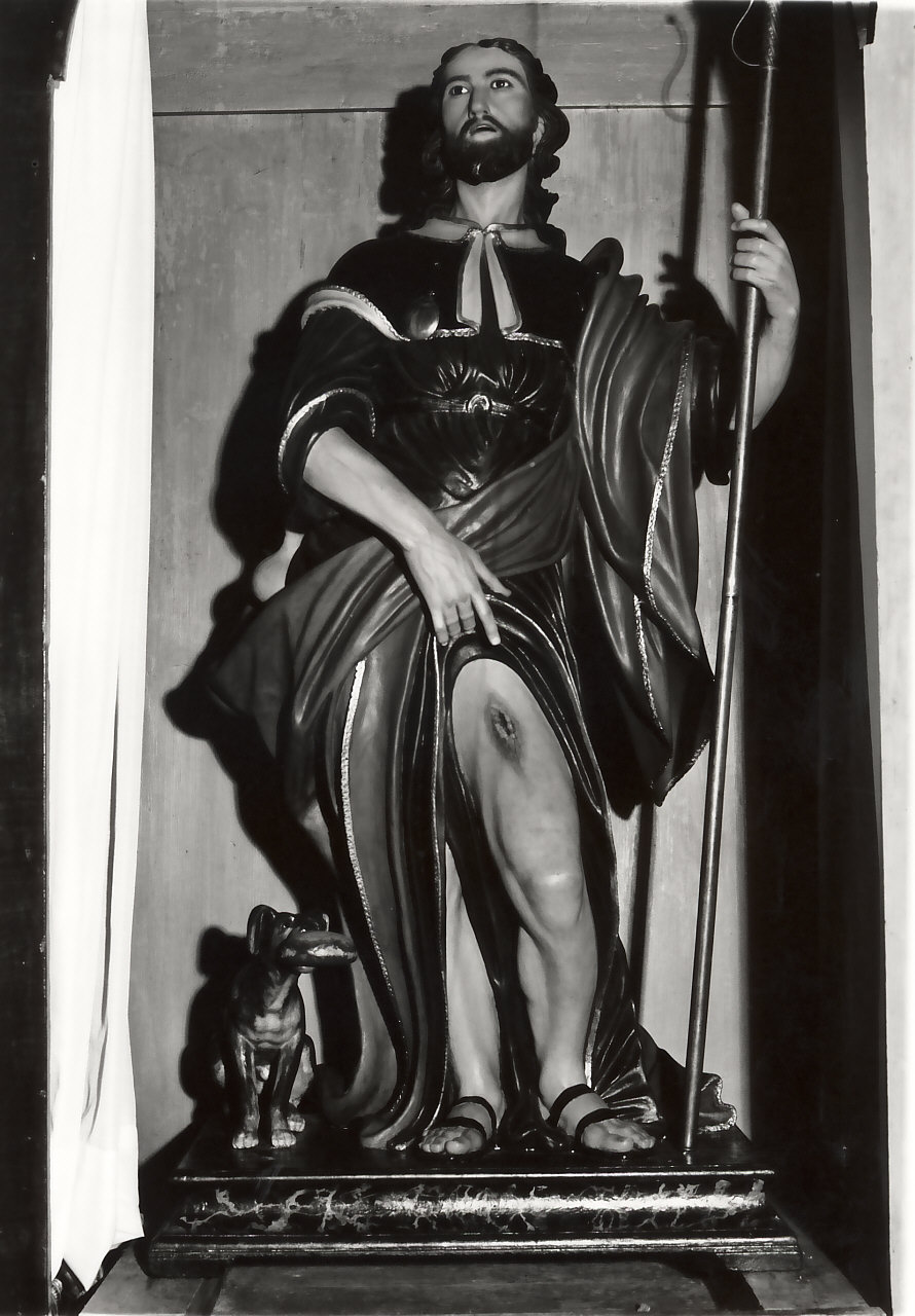 San Rocco (statua, opera isolata) - bottega Italia meridionale (sec. XIX)