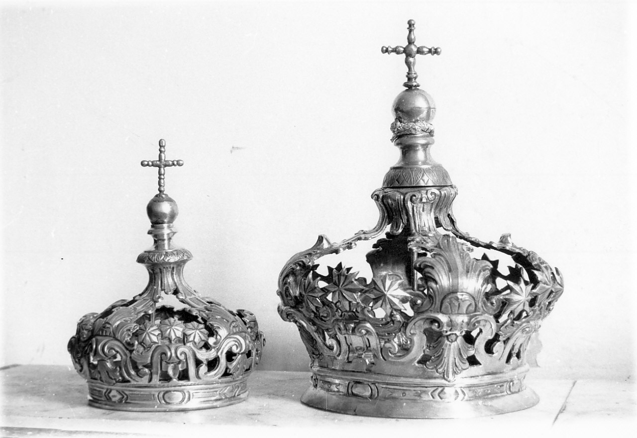corona da statua, serie - bottega messinese (seconda metà sec. XIX)