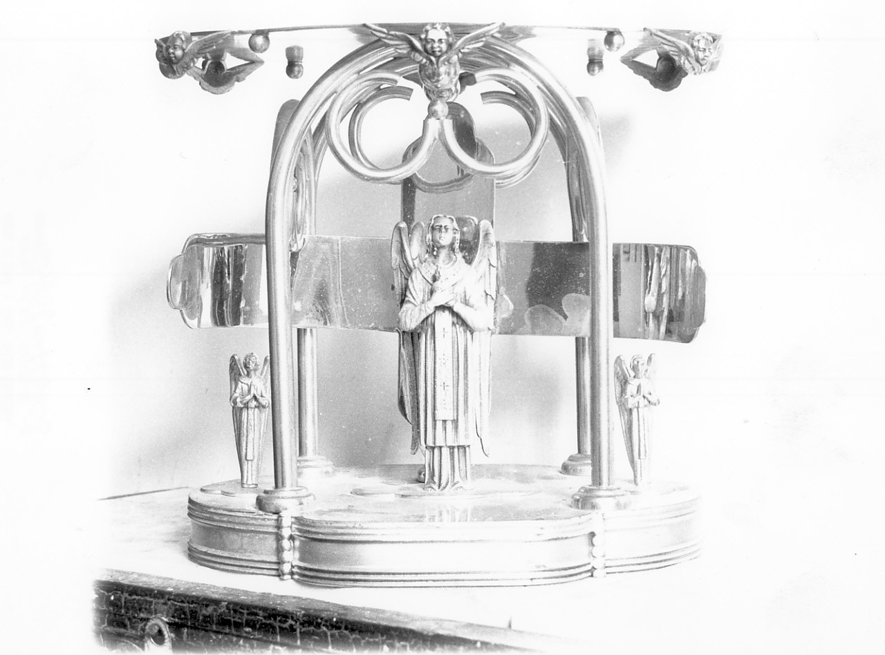 tronetto per esposizione eucaristica, opera isolata - bottega calabrese (inizio sec. XX)