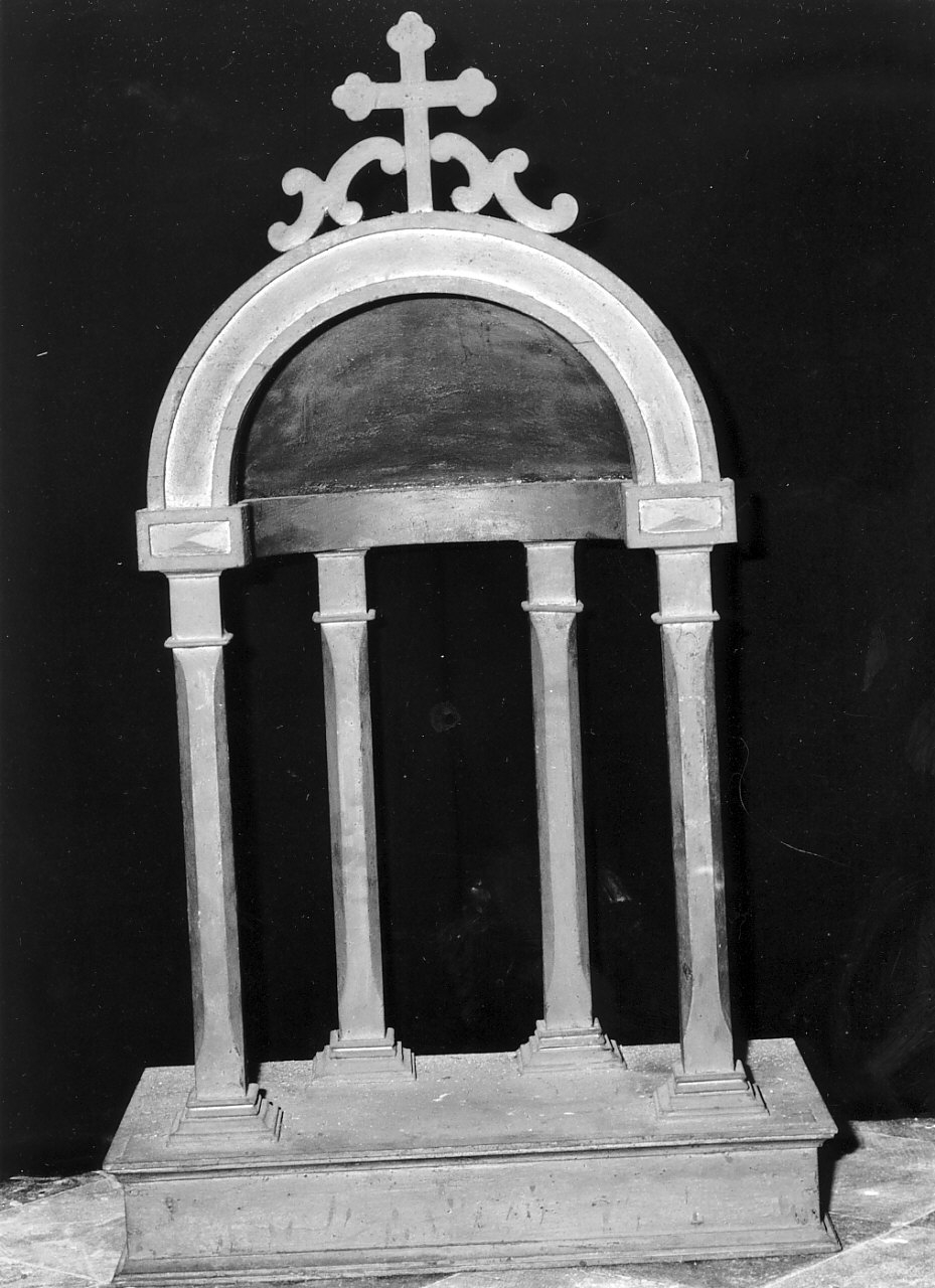 tronetto per esposizione eucaristica, opera isolata - bottega calabrese (fine/inizio secc. XIX/ XX)