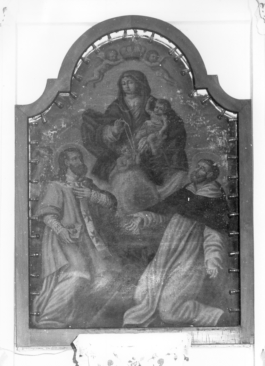Madonna del Rosario e Santi (pala d'altare, opera isolata) - ambito Italia meridionale (sec. XIX)