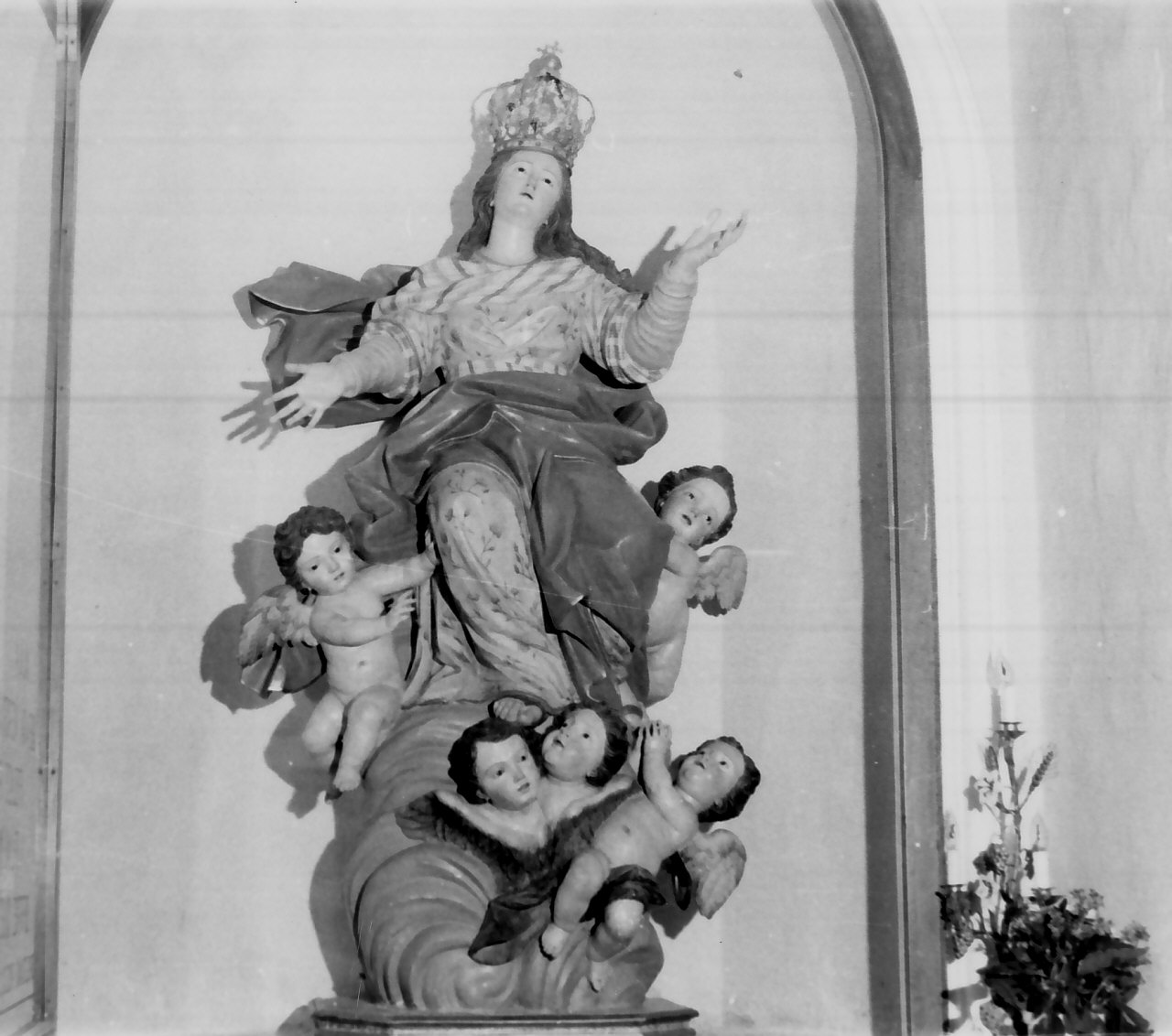 Madonna Assunta (statua, opera isolata) - bottega Italia meridionale (prima metà sec. XIX)