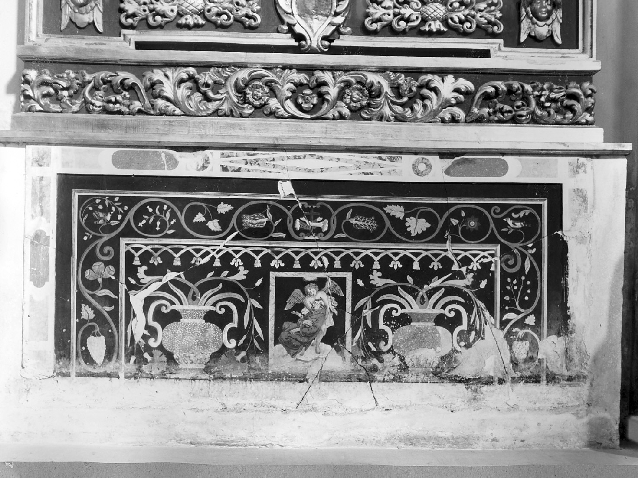 estasi di San Francesco d'Assisi (paliotto, opera isolata) - bottega Italia meridionale (sec. XVIII)