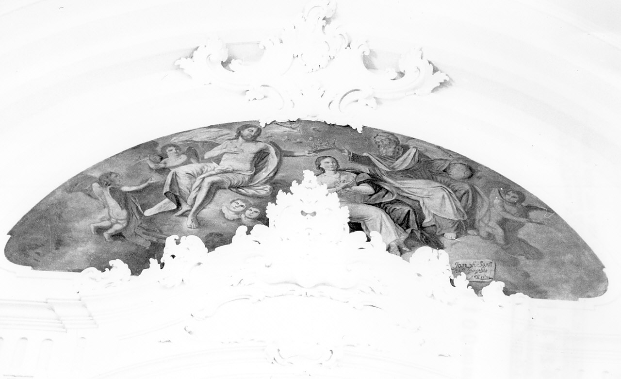 incoronazione di Maria Vergine (dipinto) di Santanna Giuseppe (sec. XIX)