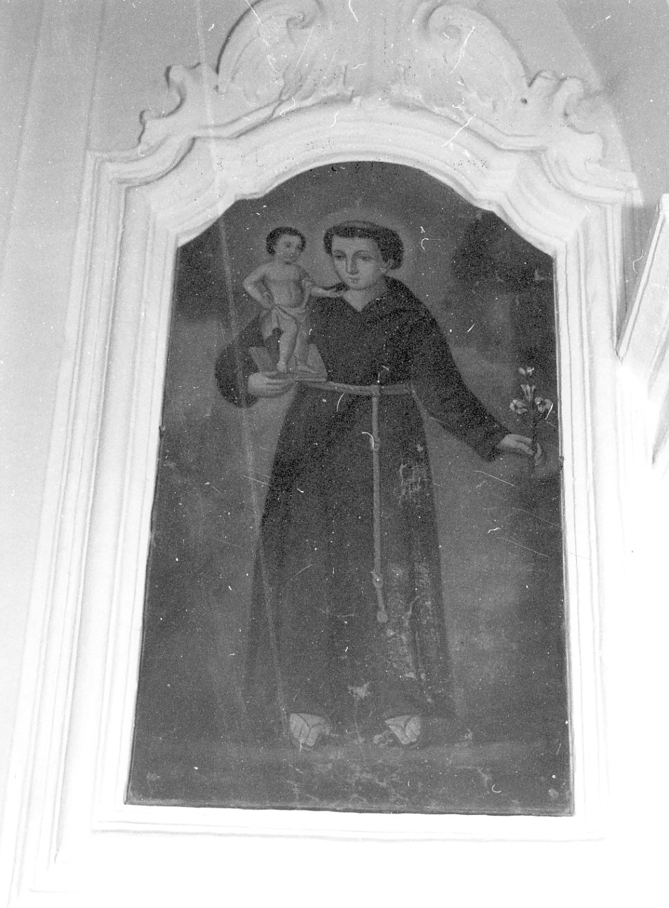 Sant'Antonio da Padova con il bambino (dipinto) di Santanna Giuseppe (sec. XIX)