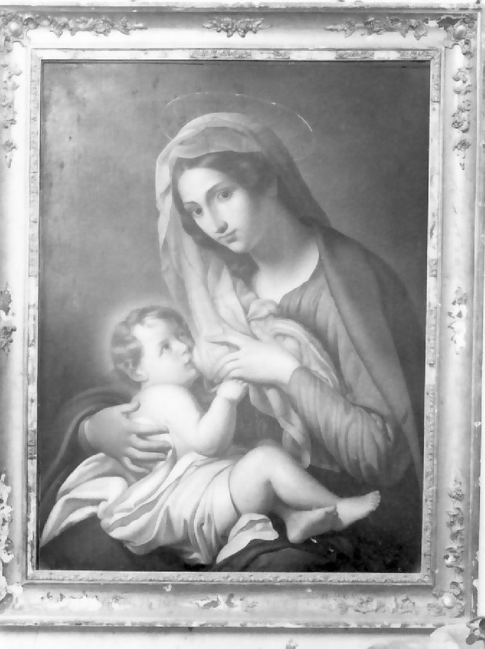 Madonna con Bambino (dipinto, opera isolata) di Amodio L (sec. XIX)