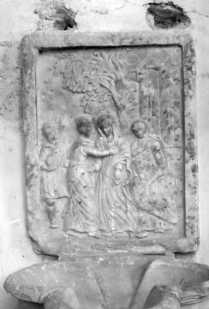visitazione (scultura, opera isolata) - bottega calabrese (sec. XVI, sec. XVII)
