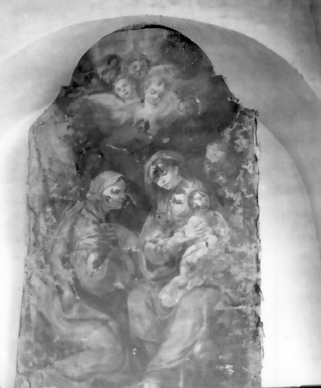 Sacra Famiglia (dipinto, opera isolata) - ambito calabrese (fine/inizio secc. XVII/ XVIII)