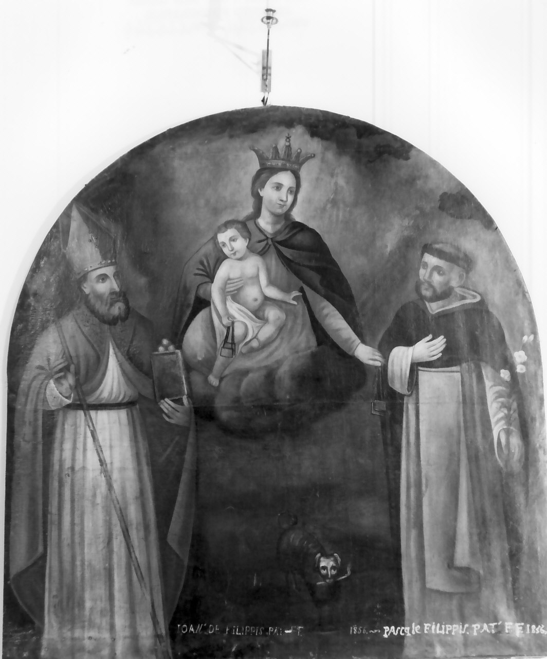 Madonna del Carmelo (dipinto, opera isolata) di De Filippis Pasquale (sec. XIX)